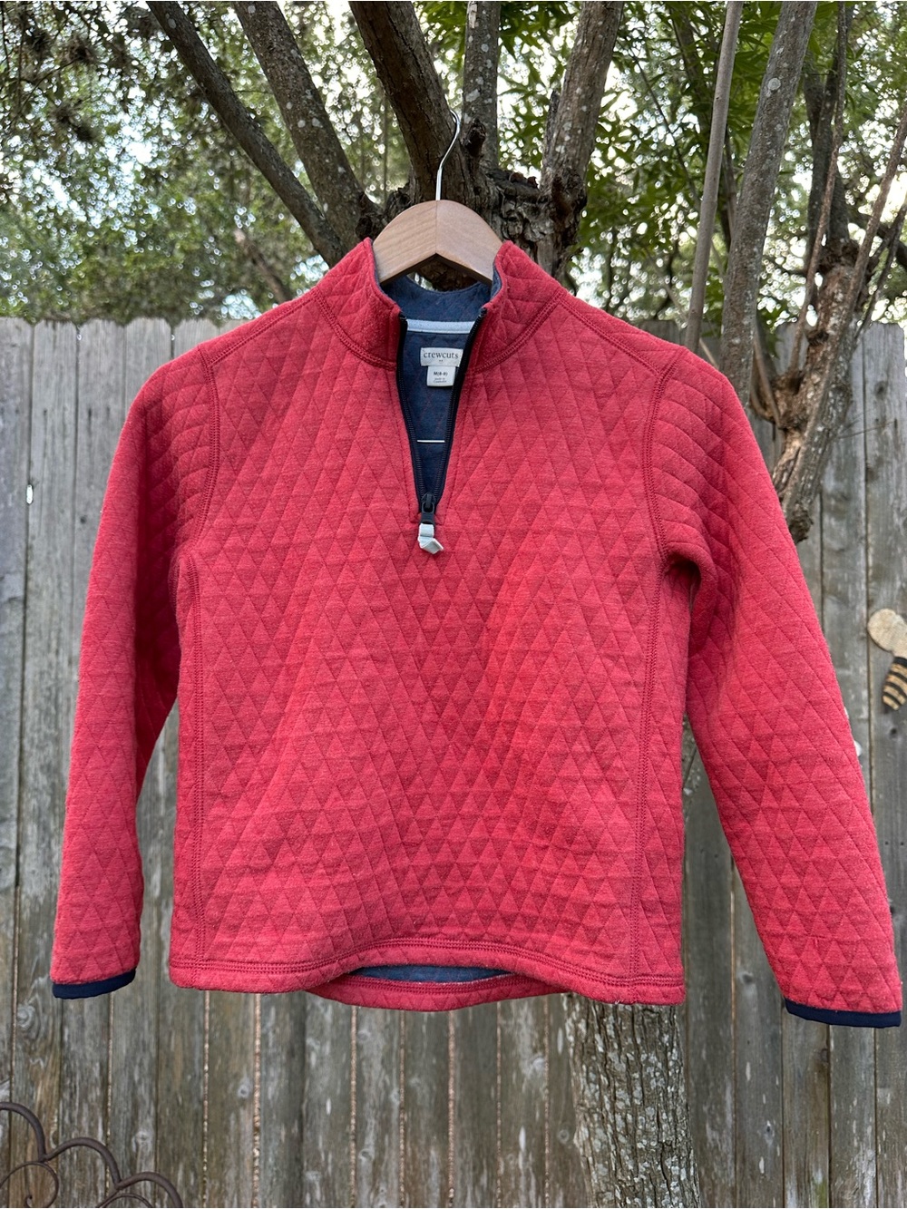 Crewcuts Quilted Red Half-Zip Pullover Jacket